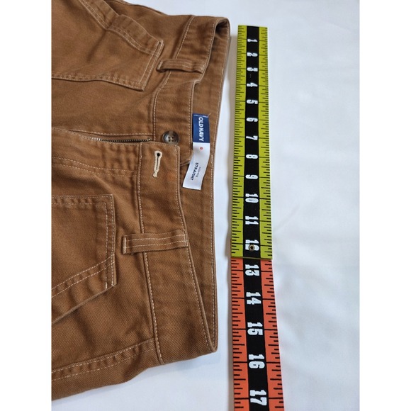 Old Navy Utility Cargo Pants Women's Orange Brown Clay High Rise Straight Lg Sz8 - Picture 4 of 5